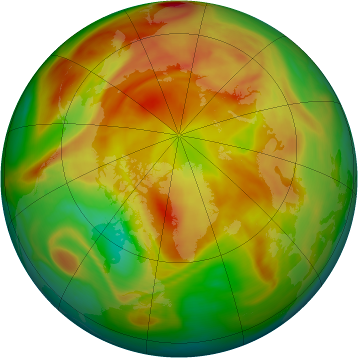 Arctic ozone map for 20 April 2006